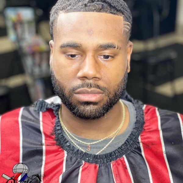 colored curly top fade mid-Michigan barbershop