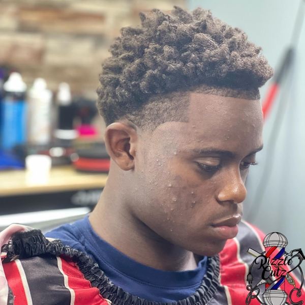 curly top mid taper Lansing Michigan barber